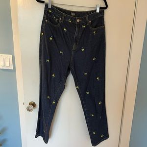 Urban Outfitters BDG Floral Embroidered Jeans